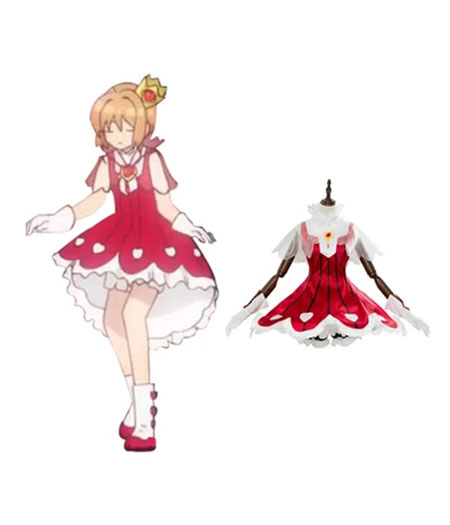 Cardcaptor Sakura : Rouge Robe Sakura Kinomoto Costume Cosplay Achat